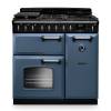 Rangemaster CLDL90DFPSTBCM1 90cm Classic Deluxe Dual Fuel Range Cooker in Stone Blue with Chrome Trim