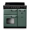 Rangemaster CLDL90EIPMGRCM1 90cm Classic Deluxe Induction Range Cooker in Mineral Green with Chrome Trim