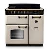 Rangemaster CLDL90EIPPCRAB1 90cm Classic Deluxe Dual Fuel Range Cooker in Pale Cream with Antique Brass Trim
