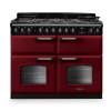 Rangemaster CLDLB110DFPBORCM1 Classic Deluxe 110cm dual fuel range cooker in bordeaux with chrome trim