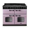 Rangemaster CLDLB110DFPHTHCM1  Classic Deluxe 110cm dual fuel range cooker in heather with chrome trim