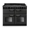 Rangemaster CLDLB110DFPSLTCM1 Classic Deluxe 110cm dual fuel range cooker in slate with chrome trim