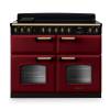 Rangemaster CLDLB110EIPBORAB1 110cm Classic Deluxe Induction Range Cooker in Bordeaux with Antique Brass Trim