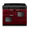 Rangemaster CLDLO110DFPBORCM1 Classic Deluxe 110cm dual fuel range cooker in bordeaux with chrome trim