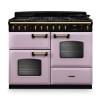 Rangemaster CLDLO110DFPHTHAB11 Classic Deluxe 110cm dual fuel range cooker in heather with chrome trim