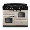 Rangemaster CLDLO110DFPPCRCM1 Classic Deluxe 110cm dual fuel range cooker in pale cream with chrome trim