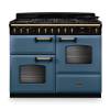 Rangemaster CLDLO110DFPSTBAB1 110cm Classic Deluxe Dual Fuel Range Cooker in Stone Blue and Antique Brass Trim