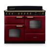 Rangemaster CLDLO110EIPBORAB1 110cm Classic Deluxe Dual Fuel Range Cooker in Bordeaux and Antique Brass Trim