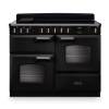 Rangemaster CLDLO110EIPCBLCM1 110cm Classic Deluxe Induction Range Cooker in Charcoal Black with Chrome Trim