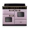 Rangemaster CLDLO110EIPHTHAB1 110cm Classic Deluxe Dual Fuel Range Cooker in Heather and Antique Brass Trim