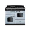 Rangemaster CLO110DFPMSBCM1 110cm Classic Dual Fuel Range Cooker in Misty Blue with chrome trim
