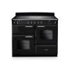 Rangemaster CLO110EIPGBLCM1 110cm Classic Induction Range Cooker in gloss black with chrome trim