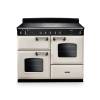 Rangemaster CLO110EIPPCRCM1 110cm Classic Induction Range Cooker in pale cream with chrome trim