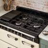 Rangemaster Classic Deluxe 90 gas hob with five burners, including multi-ring wok burner and cast iron pan supports