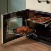 Rangemaster Classic Deluxe 90 range cooker showcasing left hand oven