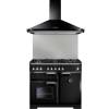 Rangemaster Classic chimney cooker hood 100cm black with halogen lights