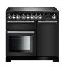 Rangemaster EDL100EICBC - 100cm Encore Deluxe Electric Induction Charcoal Black Chrome Range Cooker 127710 