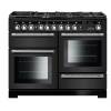 Rangemaster EDL110DFFCBC - 110cm Encore Deluxe Dual Fuel Charcoal Black Chrome Range Cooker 127660