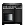 Rangemaster EDL90EICBC - 90cm Encore Deluxe Electric Induction Charcoal Black Chrome Range Cooker 126640