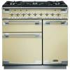 Rangemaster ELS90DFFCR - 90cm Elise Dual Fuel Cream Brushed Chrome Range Cooker 108440