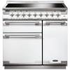 Rangemaster ELS90EIWH - 90cm Elise Induction White Brushed Chrome Range Cooker 107940