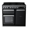 Rangemaster ESDL100DFPGBLCM1 - 100cm Estel Deluxe Dual Fuel Gloss Black Chrome Range Cooker 15078