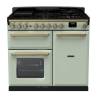 Rangemaster ESDL100DFPMNTAB1 - 100cm Estel Deluxe Dual Fuel Mint Antique Brass Range Cooker 18080