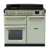 Rangemaster ESDL100EIPMNTAB1 - 100cm Estel Deluxe Induction Mint Antique Brass Range Cooker 18094
