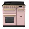 Rangemaster ESDL90EIPPPKAB1 - 90cm Estel Deluxe Induction Pale Pink Antique Brass Range Cooker 18058
