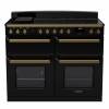 Rangemaster ESDLB110EIPGBLAB1 - 110cm Estel Deluxe Induction Gloss Black Antique Brass Range Cooker 18165