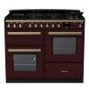 Rangemaster ESDLO110DFPBORAB1 - 110cm Estel Deluxe Dual Fuel Bordeaux Antique Brass Range Cooker 18105