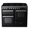 Rangemaster ESDLO110DFPGBLCM1 - 110cm Estel Deluxe Dual Fuel Gloss Black Chrome Range Cooker 15146