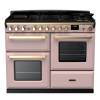 Rangemaster ESDLO110DFPPPKAB1 - 110cm Estel Deluxe Dual Fuel Pale Pink Antique Brass Range Cooker 18107