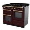 Rangemaster Estel Deluxe 110 Dual Fuel Bordeaux Antique Brass Range Cooker