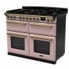 Rangemaster Estel Deluxe 110 Dual Fuel Pale Pink Antique Brass Range Cooker 18149