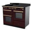 Rangemaster Estel Deluxe 110 Induction Bordeaux Antique Brass Range Cooker