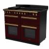 Rangemaster Estel Deluxe 110 Induction Bordeaux Antique Brass Range Cooker