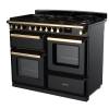 Rangemaster Estel Deluxe 110 Induction Gloss Black Antique Brass Range Cooker