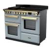 Rangemaster Estel Deluxe 110 Induction Misty Blue Antique Brass Range Cooker