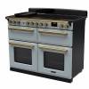 Rangemaster Estel Deluxe 110 Induction Misty Blue Antique Brass Range Cooker