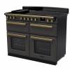 Rangemaster ESDLB110EIPSLTAB1 - 110cm Estel Deluxe Induction Slate Antique Brass Range Cooker 18166
