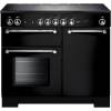 Rangemaster KCH100ECBLC - 100cm Kitchener Electric Ceramic Black Chrome Range Cooker 112820