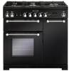 Rangemaster KCH90DFFBLC - 90cm Kitchener Dual Fuel Black Chrome Range Cooker 81420