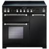 Rangemaster KCH90ECBLC - 90cm Kitchener Electric Ceramic Black Chrome Range Cooker 79270