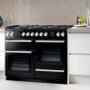 Rangemaster NEX90DFFBLC Dual Fuel Black Chrome Range Cooker