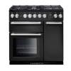 Rangemaster NEX90DFFCBC - 90cm Nexus Dual Fuel Charcoal Black Chrome Range Cooker 125650