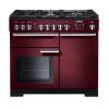 Rangemaster PDL100DFFCYC - 100cm Professional Deluxe Dual Fuel Cranberry Chrome Range Cooker 97580