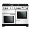 Rangemaster PDL110DFFWHC - 110cm Professional Deluxe Dual Fuel White Chrome Range Cooker 98940