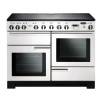 Rangemaster PDL110EIWHC - 110cm Professional Deluxe Electric Induction White Chrome Range Cooker 101580