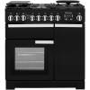 Rangemaster PDL90DFFGBC - 90cm Professional Deluxe Dual Fuel Black Chrome Range Cooker 97600